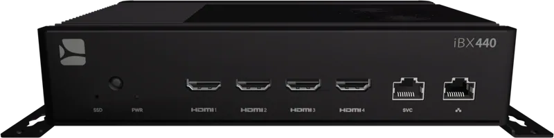Медиаплеер SpinetiX iBX440 с четырьмя выходами HDMI для видеостен