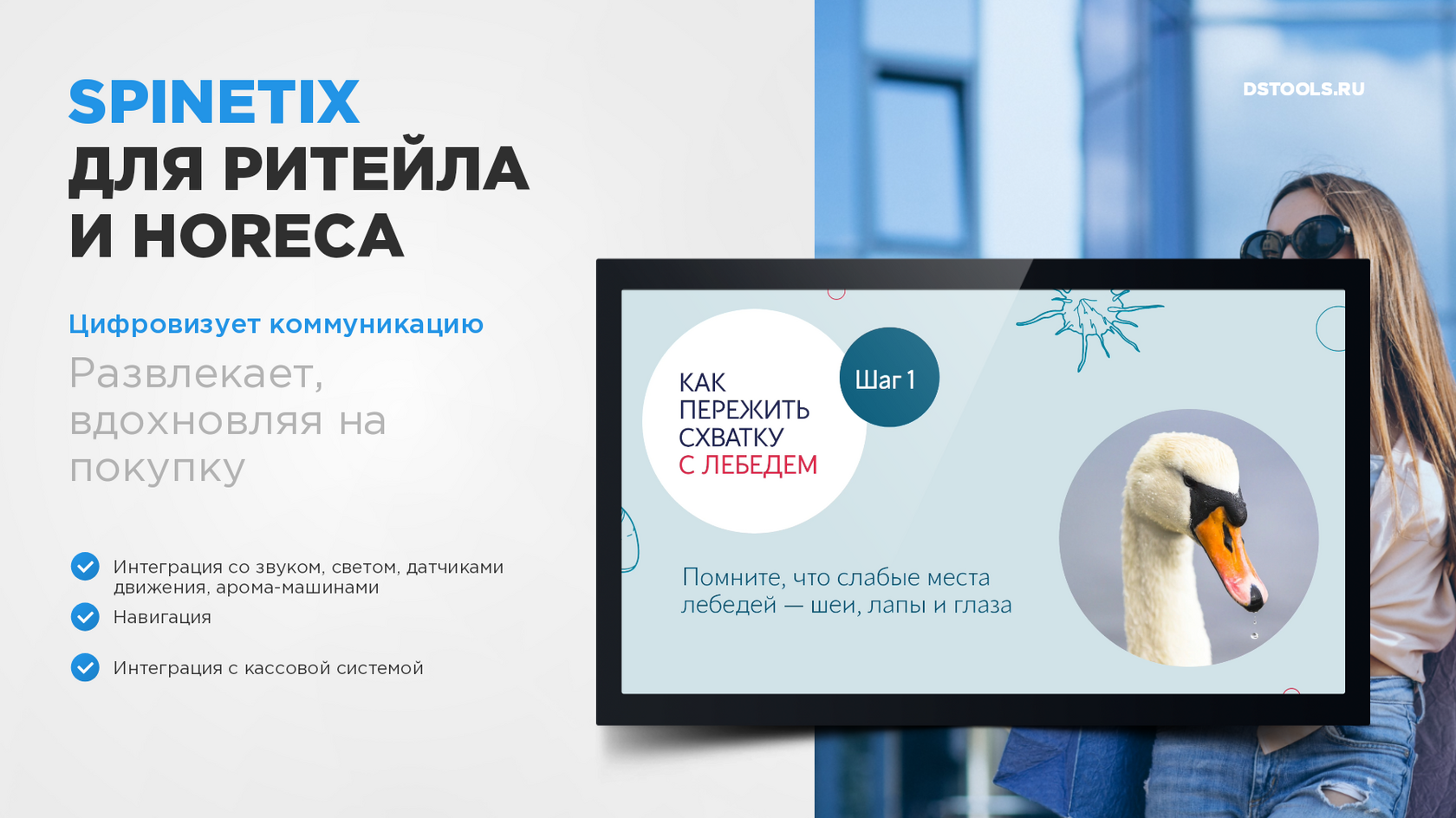 Примеры цифрового контента для экранов от SpinetiX